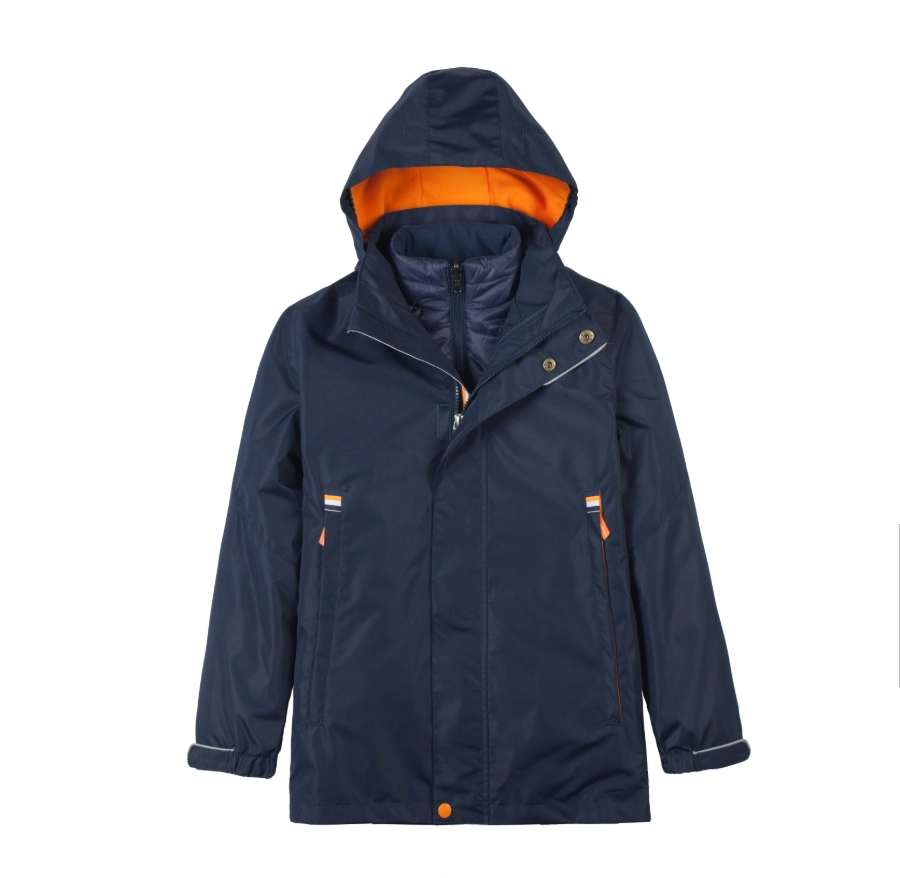 3M Insulated Detachable Collegiate Jacket-Navy + Orange / Navy