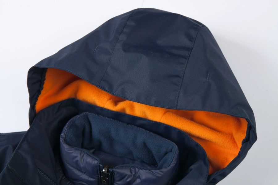 3M Insulated Detachable Collegiate Jacket-Navy + Orange / Navy
