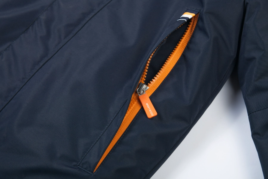 3M Insulated Detachable Collegiate Jacket-Navy + Orange / Navy
