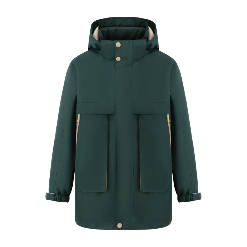 3M Insulated Multi-Functional Collegiate Winter Jacket-Dark Green / Dark Green