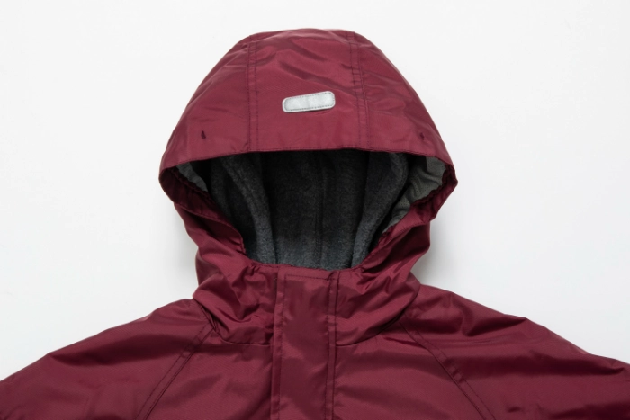 British Academy Detachable Jacket-Wine Red/Grey