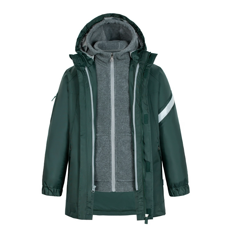 British Academy Detachable Jacket-Dark Green/Grey