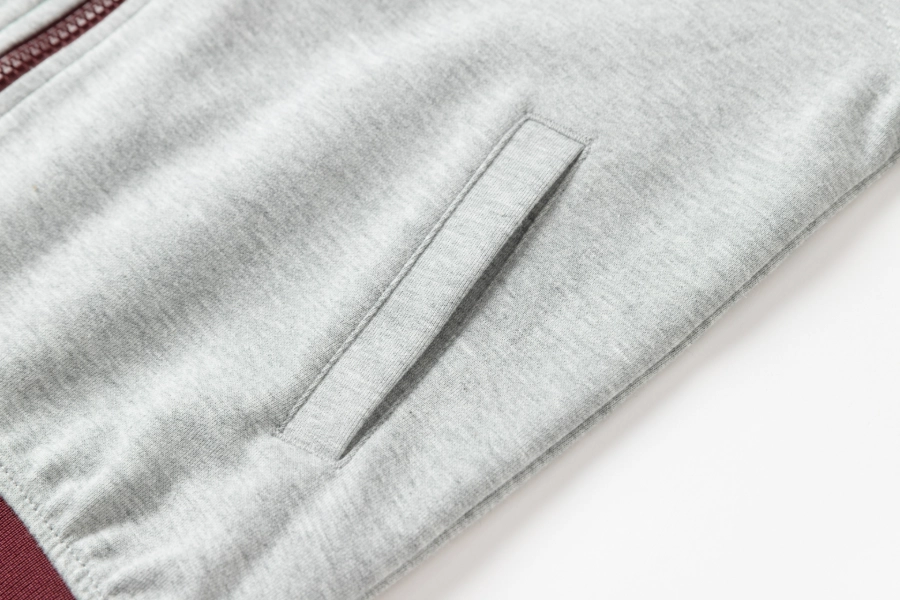 British Collegiate Sportswear-Light Gray & Maroon