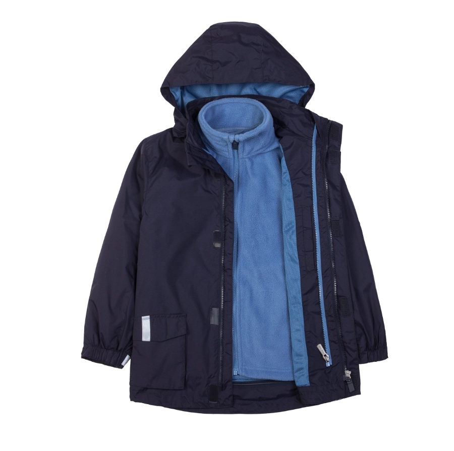 Campus-Inspired Convertible Jacket