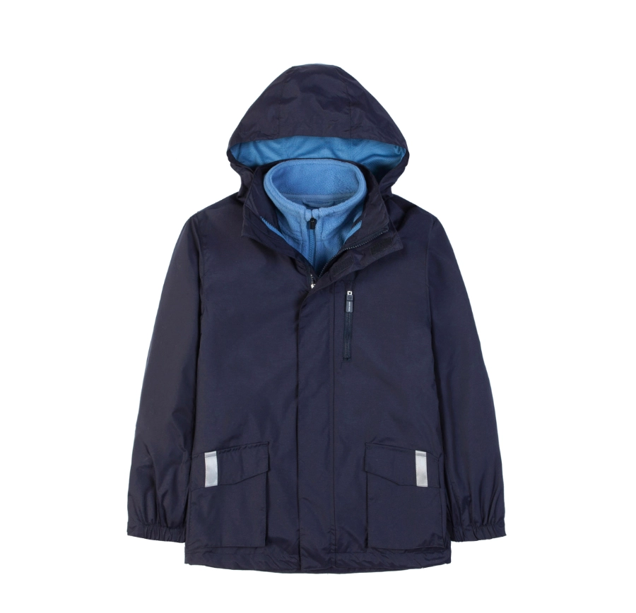 Campus-Inspired Convertible Jacket