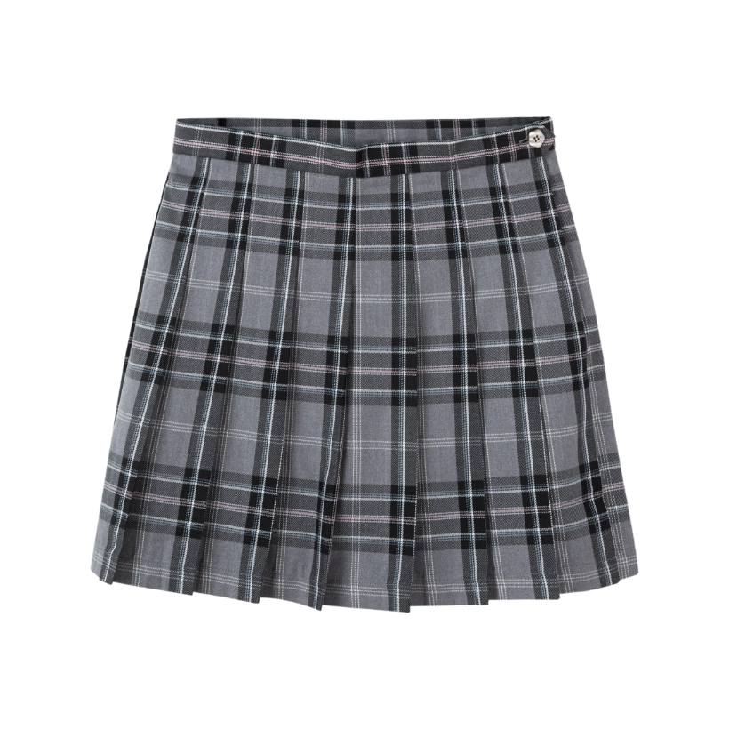Campus-Inspired Plaid Pleated Skirt