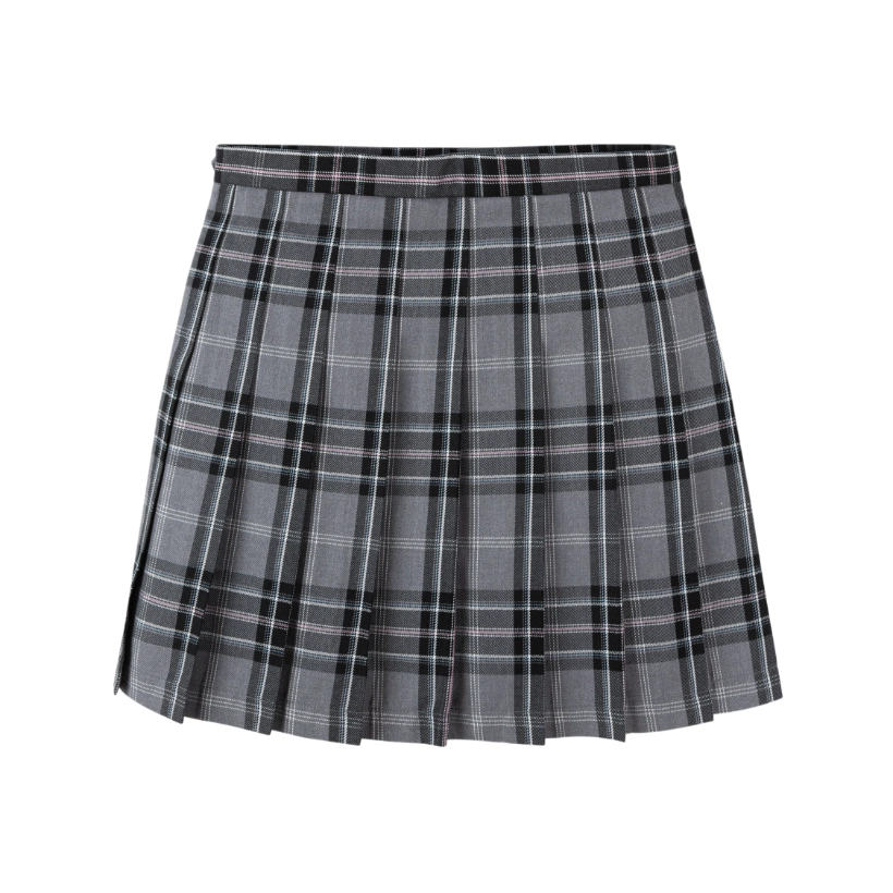 Campus-Inspired Plaid Pleated Skirt