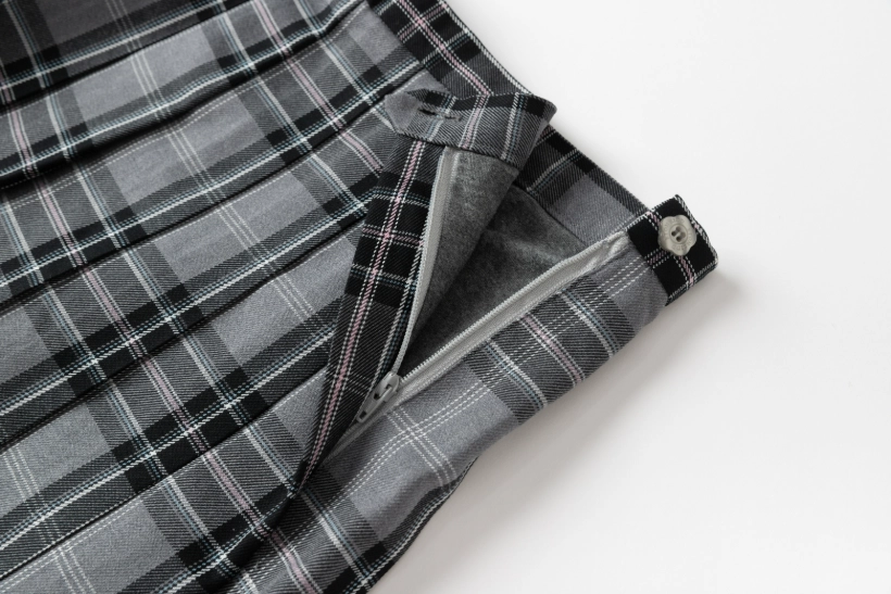 Campus-Inspired Plaid Pleated Skirt