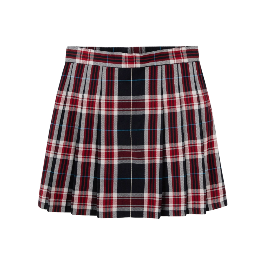 Campus Plaid Pleated Skirt