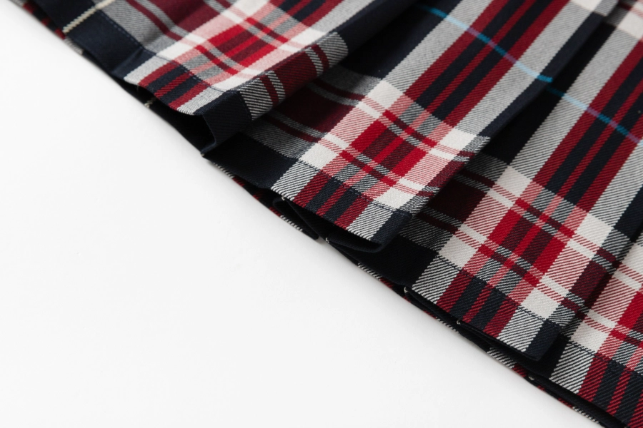 Campus Plaid Pleated Skirt