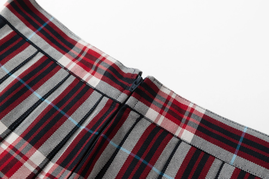 Campus Plaid Pleated Skirt