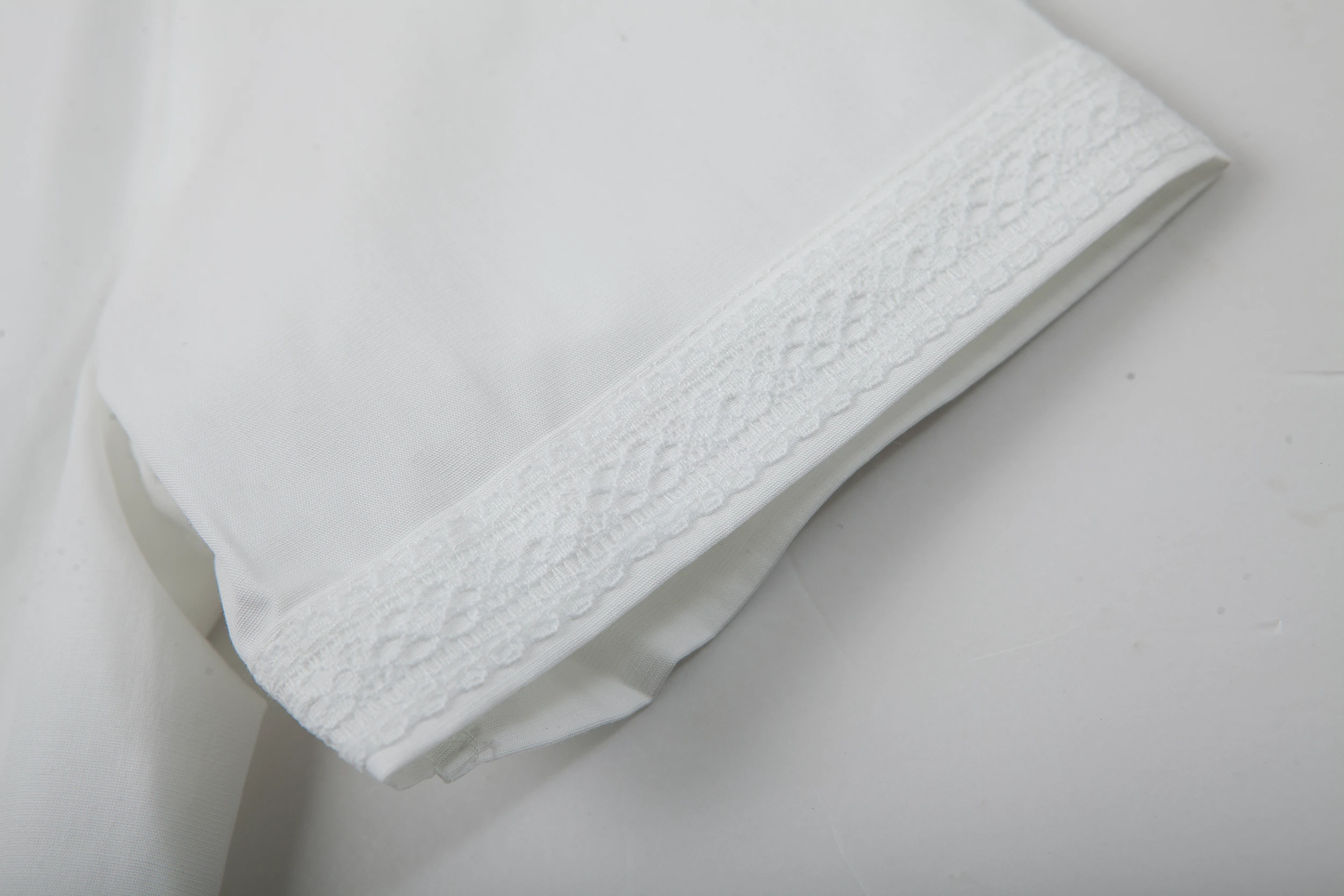 British Academy Girls’ Lace-Trimmed Short-Sleeved Shirt